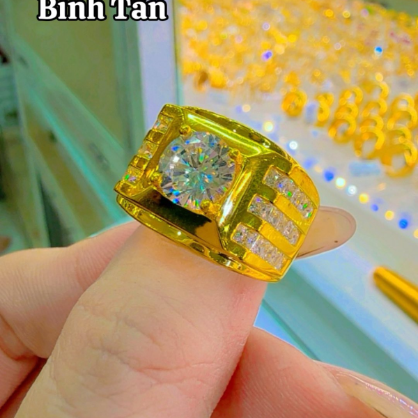 Nhẫn nam nhẹ vàng ( dưới 2chi ) - vàng 610